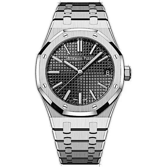 Audemars Piguet  Royal Oak silver black Dial  | Fullset