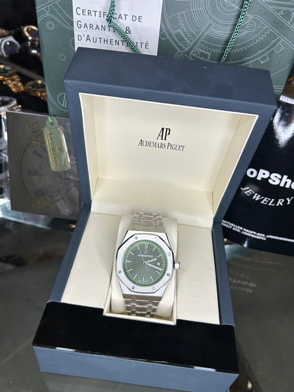 Audemars Piguet  Royal Oak silver green Dial | Fullset