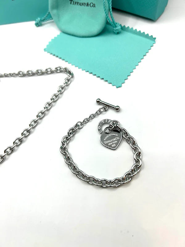 TIFFANY SCHMUCK SET | Halskette + Armband | Fullset | High End